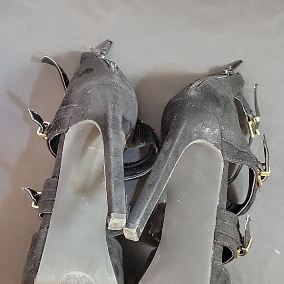 JUSTFAB MULTI-STRAP ADJUSTABLE BUCKLE BACK ZIP CLOSURE WOMEN"S SHOE - Picture 13 of 13